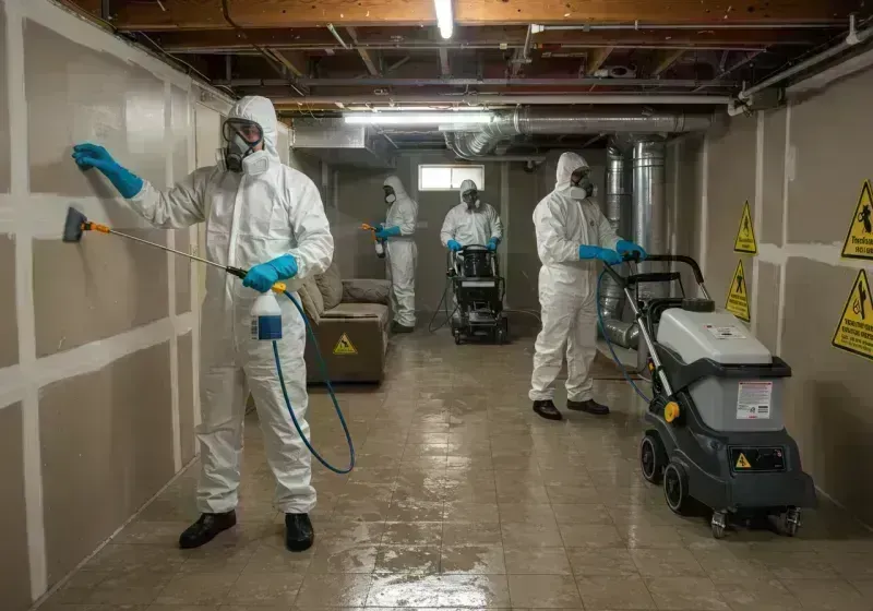 Basement Moisture Removal and Structural Drying process in Platte City, MO